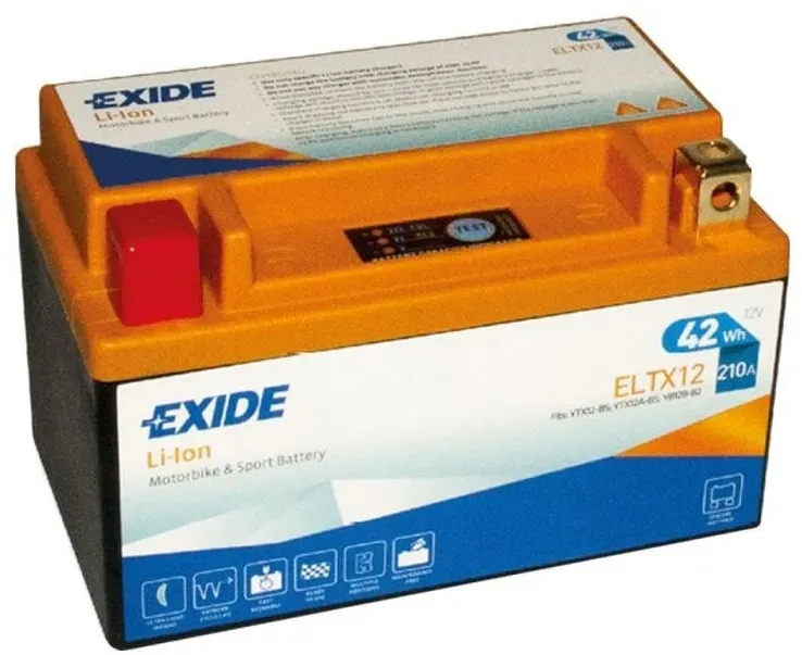 Exide ELTX12 12V 3,5Ah Lithium Motorradbatterie 210A