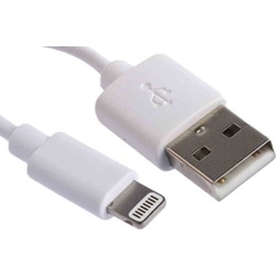 Rs Pro Lightning Kabel Weiß, USB A / Apple Lightni (2 m, USB 2.0), USB Kabel