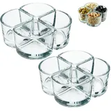 Kadax - Glasschälchen, Snackschalen aus Transparentem Glas, 8x120ml