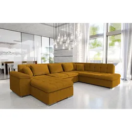 Mirjan24 Ecksofa Niko Bis Cord, Polsterecke mit Bettkasten und Schlaffunktion, Sofa, Polstergarnitur (Farbe: Poso 1, Seite: Links) - Braun