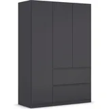 Rauch Drehtürenschrank RAUCH "Kleiderschrank Schrank Garderobe Wäscheschrank COSTA in 3 Breiten", grau (graumetallic), B:136cm H:197cm T:54cm, Holzwerkstoff, Schränke, Drehtürenschrank, viel Platz, grifflose Front und Push-to-Open Funktion MADE IN GERMANY,