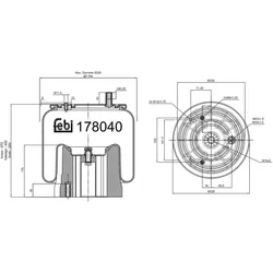 FEBI BILSTEIN Federbalg, Luftfederung 178040 1371808,1077929,1336404
