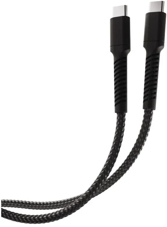 Stecker Rundkabel USB C auf USB C bis 60 W 2,5 m  63640 (Schwarz)
