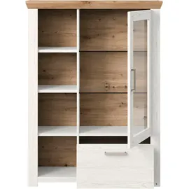Set One by Musterring Highboard »York«, Typ 13 und 14, mit Glastür und Schubkasten, 3 Farbvarianten, B 105 cm