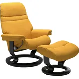 Stressless Stressless® Relaxsessel »Sunrise«, (Set, Relaxsessel mit Hocker), mit Classic Base, Größe M, Gestell Schwarz gelb