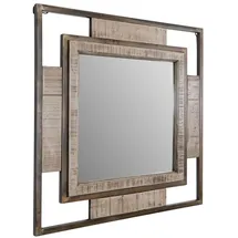 Massivmoebel24 Spiegel Mango 92 x 4 x 92 cm Braun