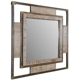 Massivmoebel24 Spiegel Mango 92 x 4 x 92 cm Braun