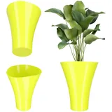 Kadax Blumentopf aus Kunststoff, Blumentopfschutz, 16.5 cm, Limone