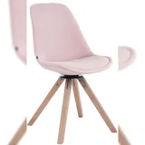 CLP Esszimmerstuhl Troyes Samt Square natura/pink
