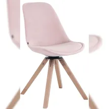 CLP Esszimmerstuhl Troyes Samt Square natura/pink