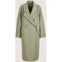 Madeleine "Wollmantel Eleganter Mantel mit Kaschmir", Damen, Gr. 44, grün (eisgrün), Obermaterial: 75% Wolle mw. 15% Polyester PES. 5% sonstige Fasern AF. 5% Kaschmir WS., Modern, Mäntel