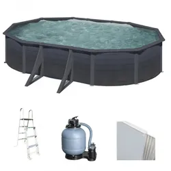 Gre Kea Ovale 610x375x120cm - Stahlwandpool