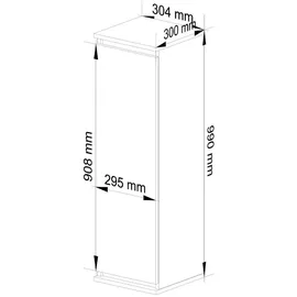 Akord Hängender Schrank W30 30 x 30 x 99 cm Weiß