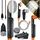 Kesser KESSER® Campingdusche mit Akku Tauchpumpe Handbrause 2x 2200mAh-Lithium-Akku, Usb-ladekabel für Camping Garten - Auto - Outdoor Hundedusche Autoreinigung, Inkl. Tragetasche, Schwarz/Orange