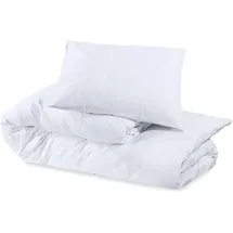 vidaXL Bettwäsche-Set Weiß 200 x 200 cm