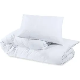 vidaXL Bettwäsche-Set Weiß 200 x 200 cm