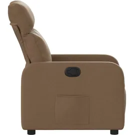 vidaXL Relaxsessel Braun Stoff 146 x 76,5 x 0 cm Braun mit Liegeposition
