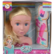 Simba Steffi Love Girls Frisierkopf, mit Haarstyling Zubehör, 10 Teile, 9cm, ab 5 Jahre