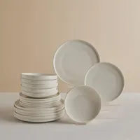 KARACA Stream Bone Felix XL Tafelservice 18-tlg. weiß