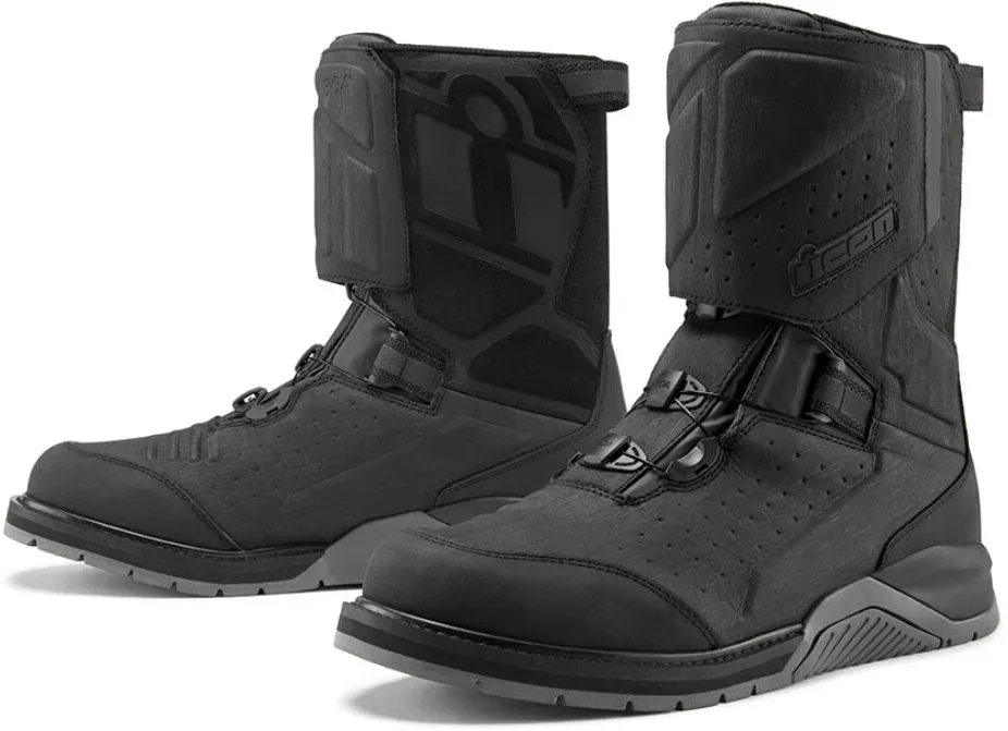 Icon Alcan, Stiefel wasserdicht - Schwarz/Grau - 7 US