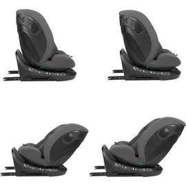 KIKKABOO i-Size Kindersitz i-Hike (40-150 cm) Isofix, 360° drehbar, verstellbar grau - Grau/Schwarz