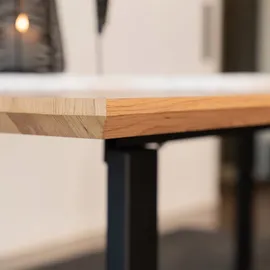 Home Deluxe Esstisch Eckig AVENCIA inkl. Sternfuß - 160 x 100 cm - versch. Ausführungen - Fishbone Oak