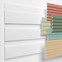 HEXIMO Lamellenwand (3.67 m2) aus XPS - Lamellen Wandpaneele Lamellenverkleidung Akustikpaneele weiß (8 Paneele, HLM-1-04 weiß) Wandplatten wall panels Schaumstoff