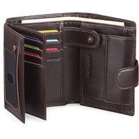 SENDEFN Herren Geldbörsen mit RFID Schutz, Groß Portemonnaie Herren Leder in Hochformat, Trifold Geldbeutel Herren, Brieftasche Wallet Portmonee mit 16 Kartenfächer & Münzfach