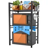 CLP Gewürzregal Marana 40,5 x 78 x 36 cm Schwarz