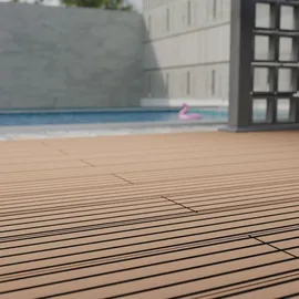 Juskys WPC Terrassendielen 220 cm teak