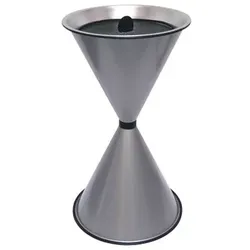 SZ Metall Standaschenbecher silbermetallic Retro - Design 4260054773176 SZ Metall