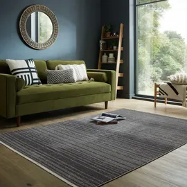 KADIMA DESIGN Teppich gestreift Anthrazit, 200 x 300 cm - BREDE Kadima Design