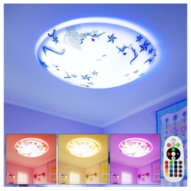 ETC Shop RGB LED Kinder Deckenlampe, Einhorn, 40 cm, NATALIE