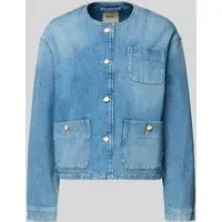 Brax Jeansjacke mit Rundhalsausschnitt Modell 'Paris', Blau, 46