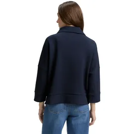 Tom Tailor regular Fit Sweatjacke mit Viskose-Anteil, Dunkelblau, XXL