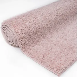 Bruno Banani Hochflor-Teppich BRUNO BANANI "Shaggy Soft" Gr. 1, rosa, B:60cm H:30mm L:90cm, Kunstfaser, Teppiche, gewebt, Uni Farben, besonders weich und kuschelig, Kundenliebling