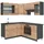 Vicco Winkelküche Fame-Line L-Form 190 cm Goldkraft Eiche/Anthrazit