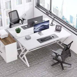 luxuskollektion Schreibtisch Industrie Design 140 x 60 cm Weiß
