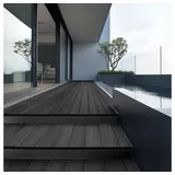 HOME DELUXE Terrassendielen WPC SAMANA PREMIUM - Mengenauswahl, 2 m2, BxL: je 14,6x220 cm, (Komplettset - inkl. Unterkonstruktion), 3D-Holzoptik, WPC Hohlkammerdiele, Bodenbelag grau