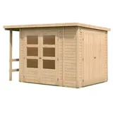 Karibu Gerätehaus Multi  (Außenmaß inkl. Dachüberstand  (B x T): 300 x 186,5 cm, Holz, Natur)