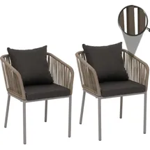 MCW MCW-N41 Gartenstuhl 2er-Set 0 x 0 x 0 cm grau