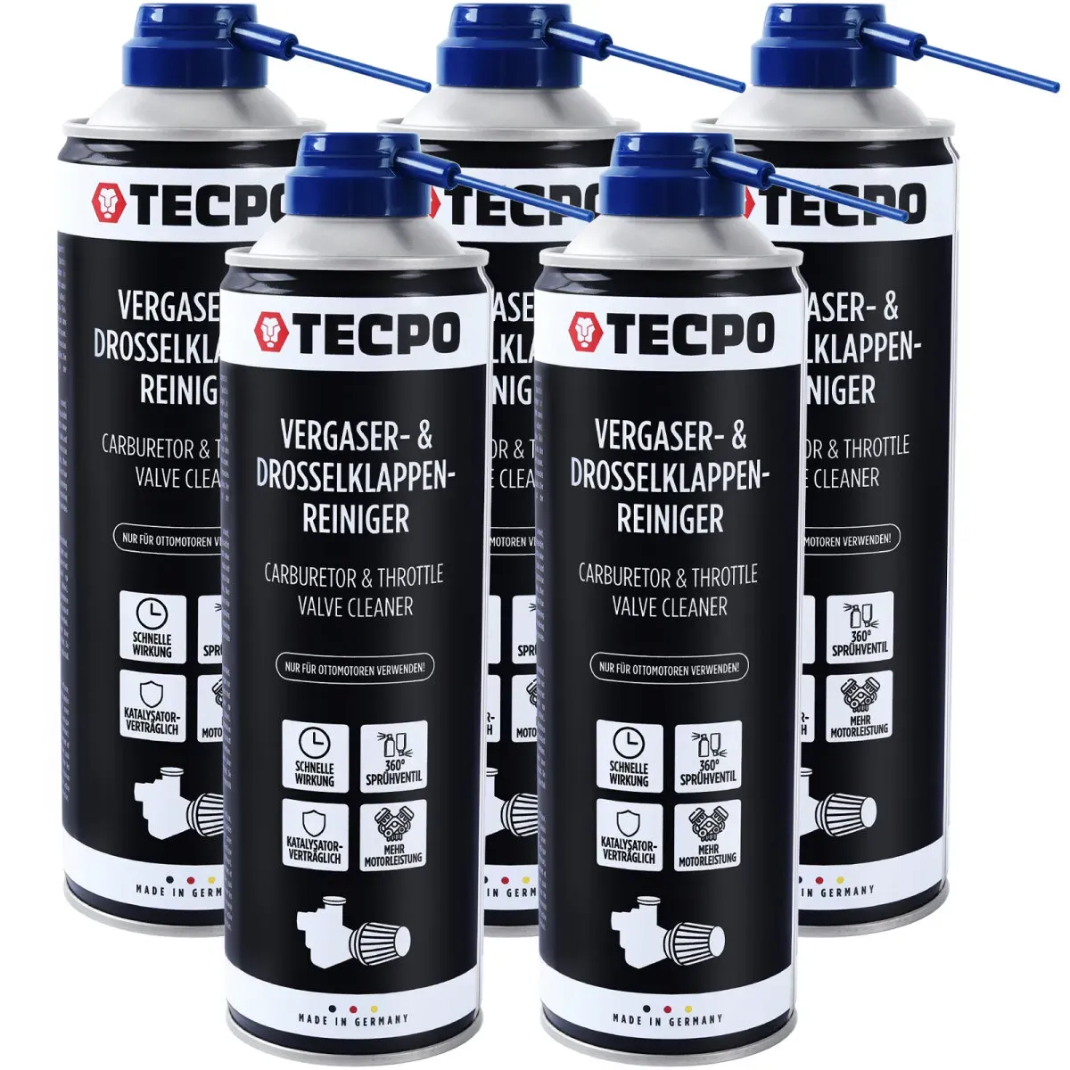 TECPO Vergaser & Drosselklappen Reiniger Ansaug-System-Reinigung...