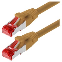 Helos Patch-Kabel SFTP, Cat 6 braun 1,5m