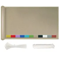NKADNB Balkonsichtschutz 130x400cm Sichtschutz für Balkon Windschutz Sonnenschutz Balkon-Verkleidung, für Balkon Garten Balkon Sichtschutz Ohne Bohren, Sandfarbe