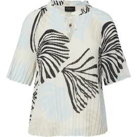 s.Oliver Festliche Chiffon-Bluse mit Plissee und Rüschen Creme/Mehrfarbig 36