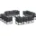 vidaXL Garten-Lounge-Set 13-tlg. schwarz Aluminium