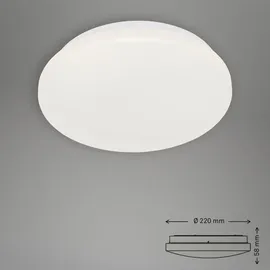 Briloner LED Deckenleuchte, Badleuchte, Badlampe, IP44, 10 W Weiß, Ø 22cm, 3404-016
