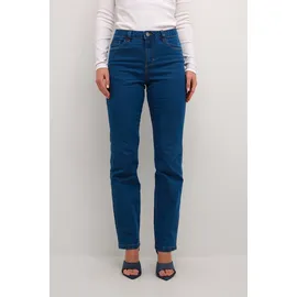 Kaffe Jeans KAvicky Damen, Jeans Jeanshose Straight mit Geradem Bein Hose mit Hoher Bund 34, Black deep), - 34