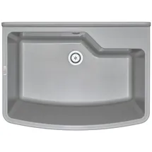 Deante Ausgussbecken, 1-Becken - für Wandmontage, Grau