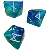 Xanorrg 3pcs 8 Seiten Wahrsagungs Vorhersage Spiel Für Die Wahrsagerung Von Polyedralen Für Strategische Haltbarkeit Von Tabletop Acryl Acryl Runen.